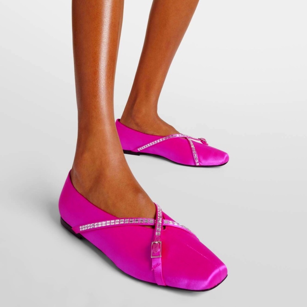 D'ACCORI Cara satin ballet flats Size-8
